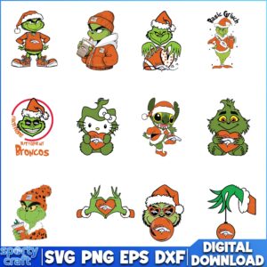 Denver Broncos Grinch SVG Bundle, grinch nfl svg