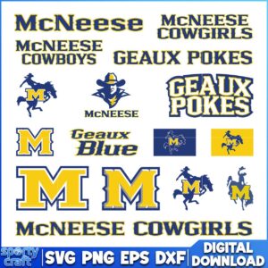 McNeese State University Cowboys SVG Bundle, NCAA SVG, McNeese SVG