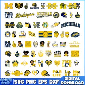 Michigan Wolverines file SVG Bundle, NCAA SVG, Wolverines SVG