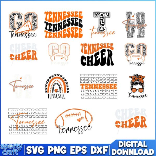 Tennessee Cheer SVG Bundle, NCAA SVG, Vols SVG