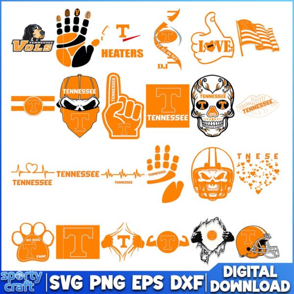 Tennessee Volunteers Team SVG Bundle, NCAA SVG, Vols SVG