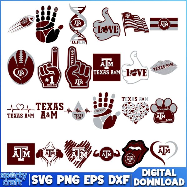 Texas AM Aggies SVG Bundle NCAA, NCAA SVG, TAMU SVG