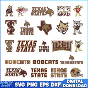 Texas State Bobcats SVG Bundle file, NCAA SVG, Texas State SVG