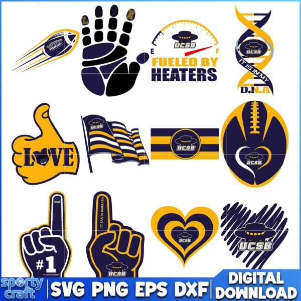 UCSB Gauchos Team NCAA SVG Bundle, NCAA SVG, UC Santa Barbara Gauchos SVG