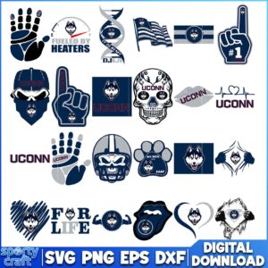 UConn Huskies Team SVG Bundle, NCAA SVG, UConn Huskies SVG