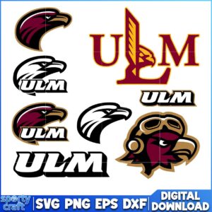 ULM Warhawks Team SVG Bundle, NCAA SVG, Louisiana Monroe Warhawks SVG