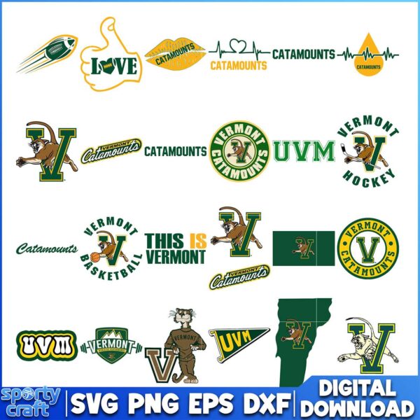 Vermont Catamounts Team SVG Bundle, NCAA SVG, Vermont Catamounts SVG