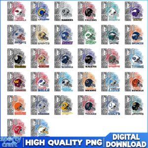 In My DNA NFL Team Logos Bundle PNG, NFL Football PNG