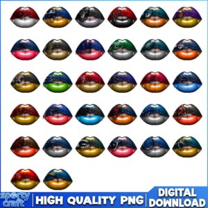Teams Lips NFL Football Bundle PNG, NFL Teams Logo PNG
